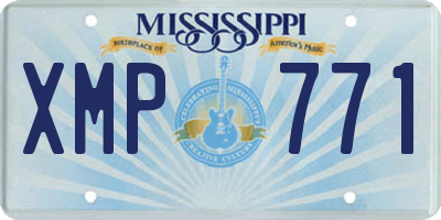MS license plate XMP771