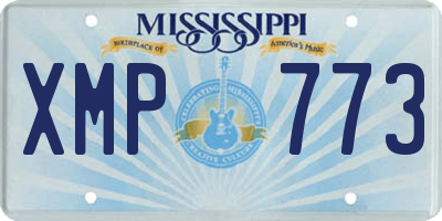 MS license plate XMP773