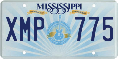 MS license plate XMP775