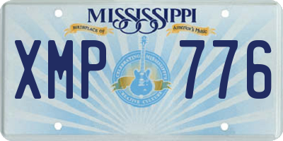 MS license plate XMP776