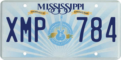 MS license plate XMP784
