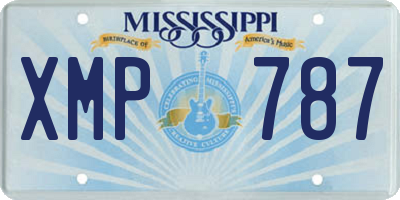 MS license plate XMP787