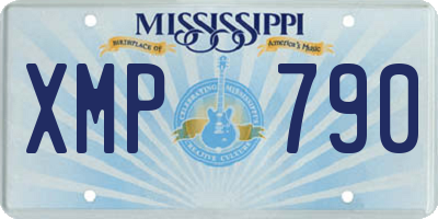 MS license plate XMP790