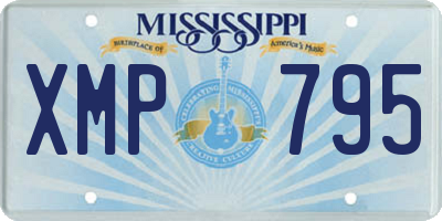 MS license plate XMP795