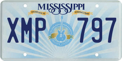 MS license plate XMP797