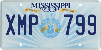 MS license plate XMP799