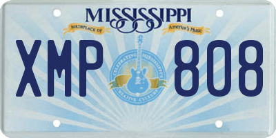 MS license plate XMP808