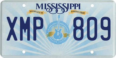 MS license plate XMP809