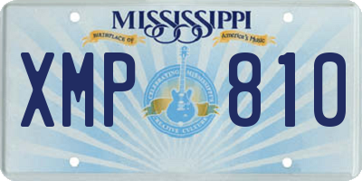MS license plate XMP810