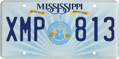 MS license plate XMP813