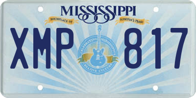 MS license plate XMP817