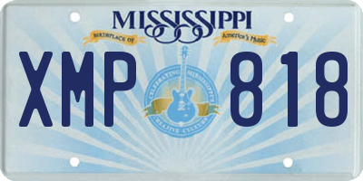 MS license plate XMP818