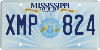 MS license plate XMP824