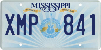MS license plate XMP841