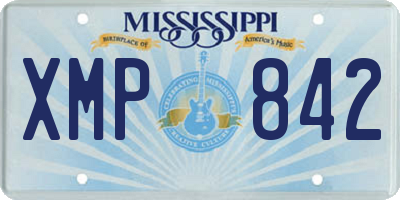 MS license plate XMP842