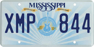 MS license plate XMP844