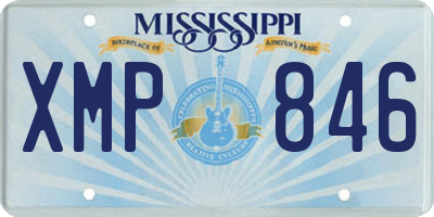 MS license plate XMP846