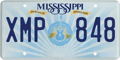 MS license plate XMP848