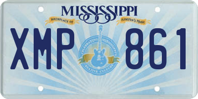 MS license plate XMP861