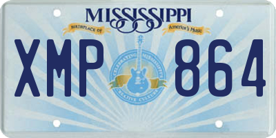 MS license plate XMP864