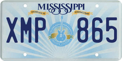 MS license plate XMP865