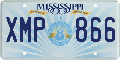 MS license plate XMP866