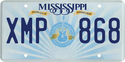 MS license plate XMP868