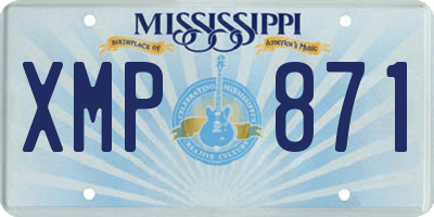 MS license plate XMP871