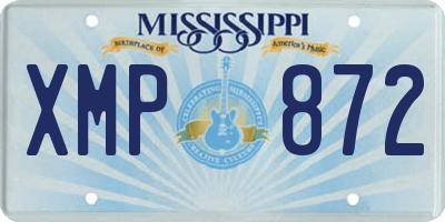 MS license plate XMP872