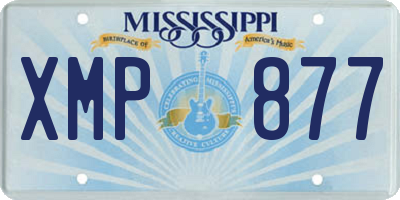 MS license plate XMP877