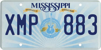 MS license plate XMP883