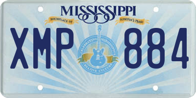 MS license plate XMP884
