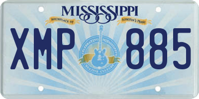 MS license plate XMP885