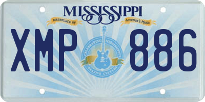 MS license plate XMP886