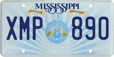 MS license plate XMP890