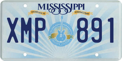 MS license plate XMP891