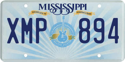 MS license plate XMP894