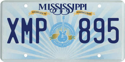 MS license plate XMP895
