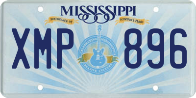 MS license plate XMP896