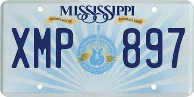 MS license plate XMP897