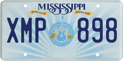 MS license plate XMP898