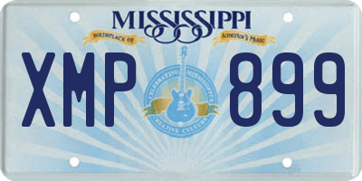 MS license plate XMP899