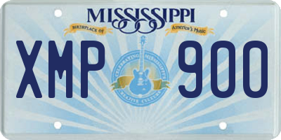 MS license plate XMP900