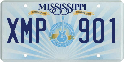 MS license plate XMP901