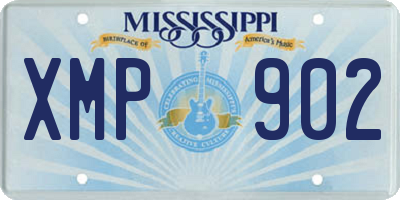 MS license plate XMP902
