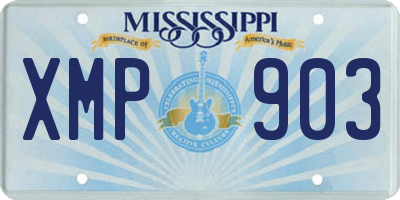 MS license plate XMP903