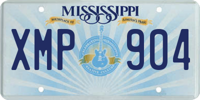 MS license plate XMP904