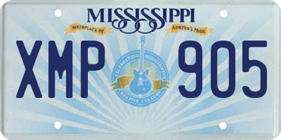 MS license plate XMP905