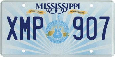 MS license plate XMP907