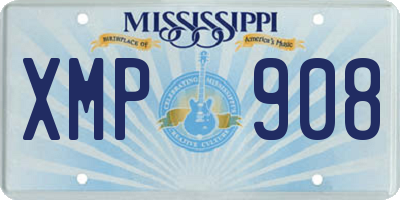 MS license plate XMP908